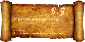 Brettschneider Zia névjegykártya